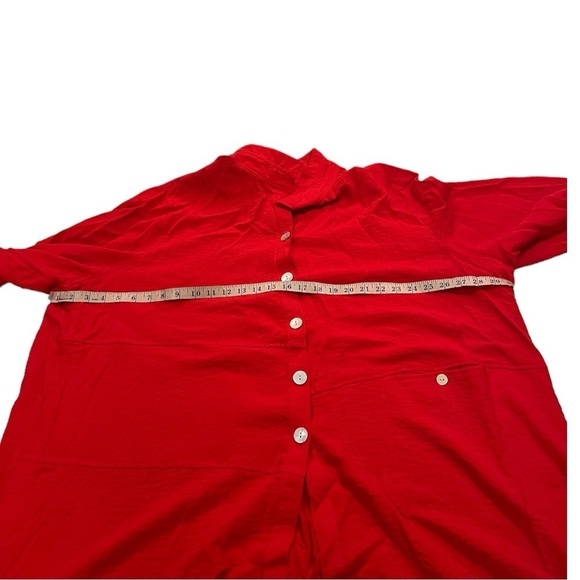JOHN MARK Red Asymmetrical Stand Up Collar Tunic Shacket Womens Size 3X NEW - Picture 7 of 16
